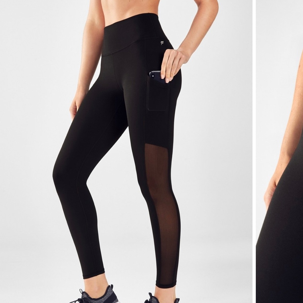 On the go Fabletics high waisted mesh legging